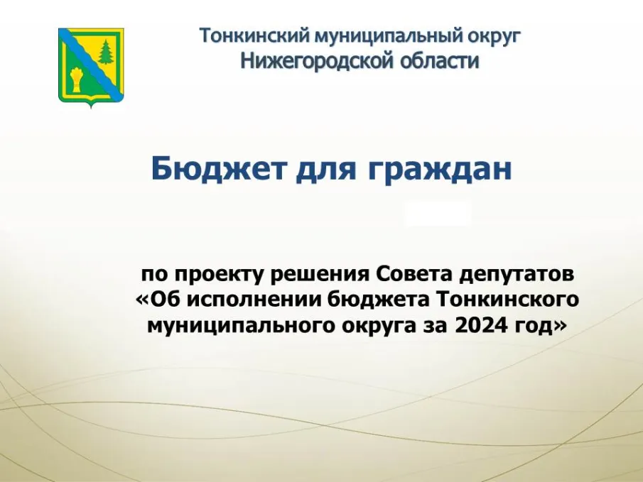 Бюджет для граждан по проекту решения Совета депутатов «Об исполнении бюджета Тонкинского муниципального округа за 2024 год»